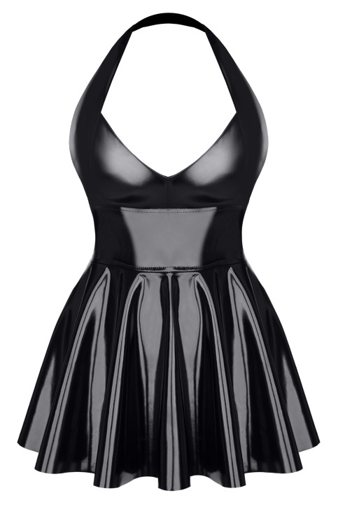 black vinyl mini dress TDSvenja001 - M