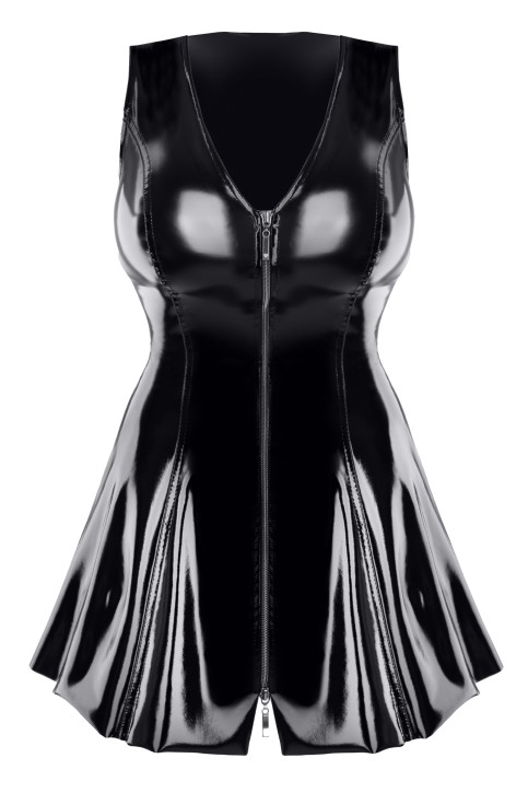 black vinyl mini dress TDPerlita001 - 2XL