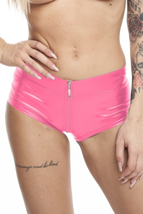 pink wetlook Shorts SH032 - XL