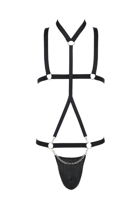 schwarzes Harness Set 039 - 2XL/3XL