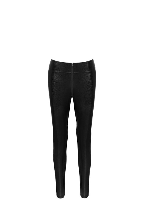 F274 Snake Wetlook Leggings mit Reißverschluss - 2XL