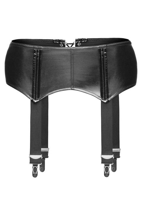 black wetlook garter belt F034 M by Noir Handmade