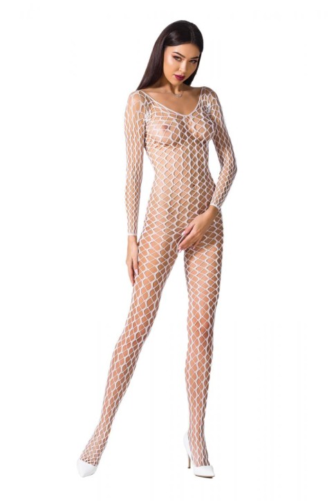 white ouvert Bodystocking BS68 by Passion