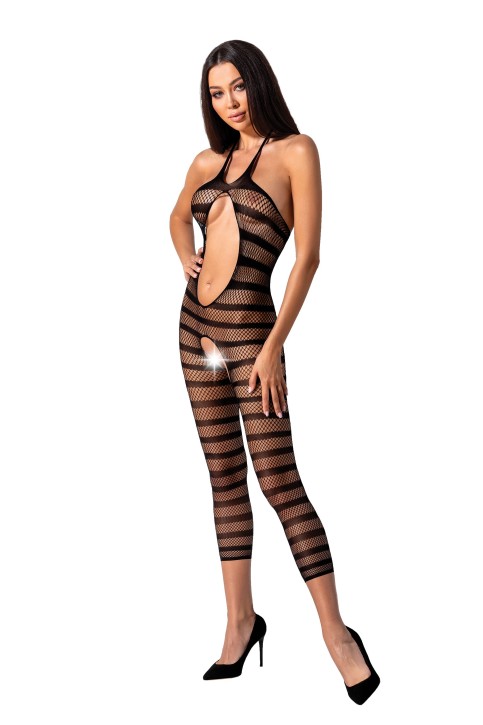 schwarzer ouvert Bodystocking BS081 - S/L