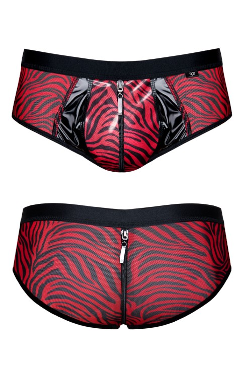 mesh brief REFranco001 black/red - S