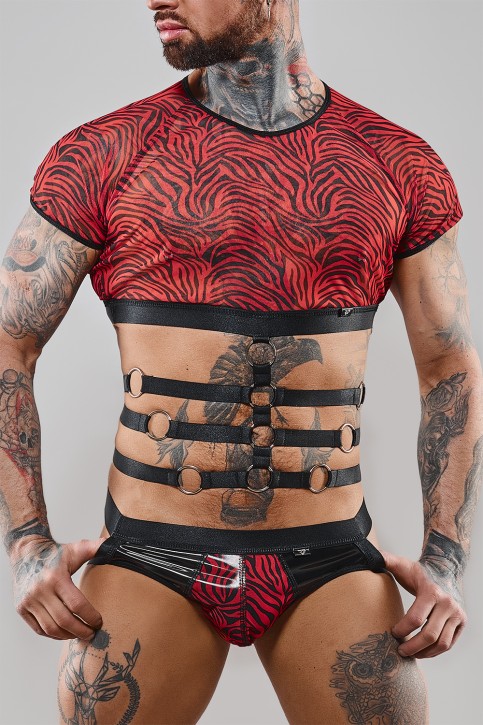 Harness T-Shirt RERodrigo001 schwarz/rot - S