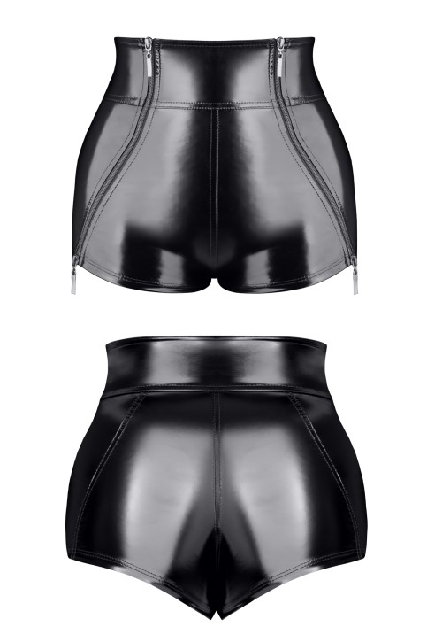 black vinyl Shorts TDMona001 - S